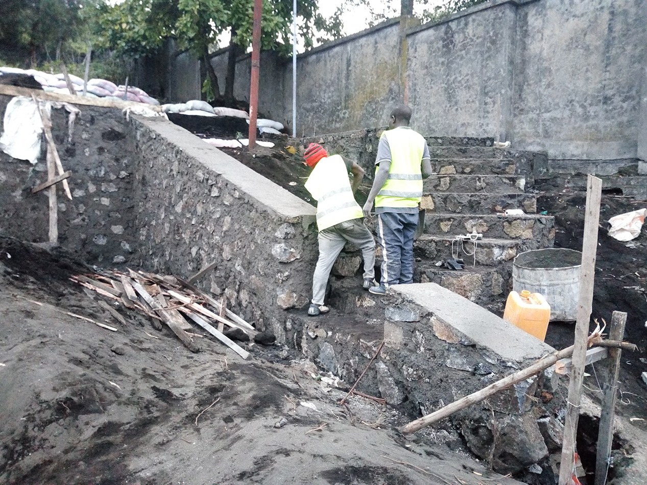 Murs de soutènement à l’Hôpital provincial de Goma — vue 4